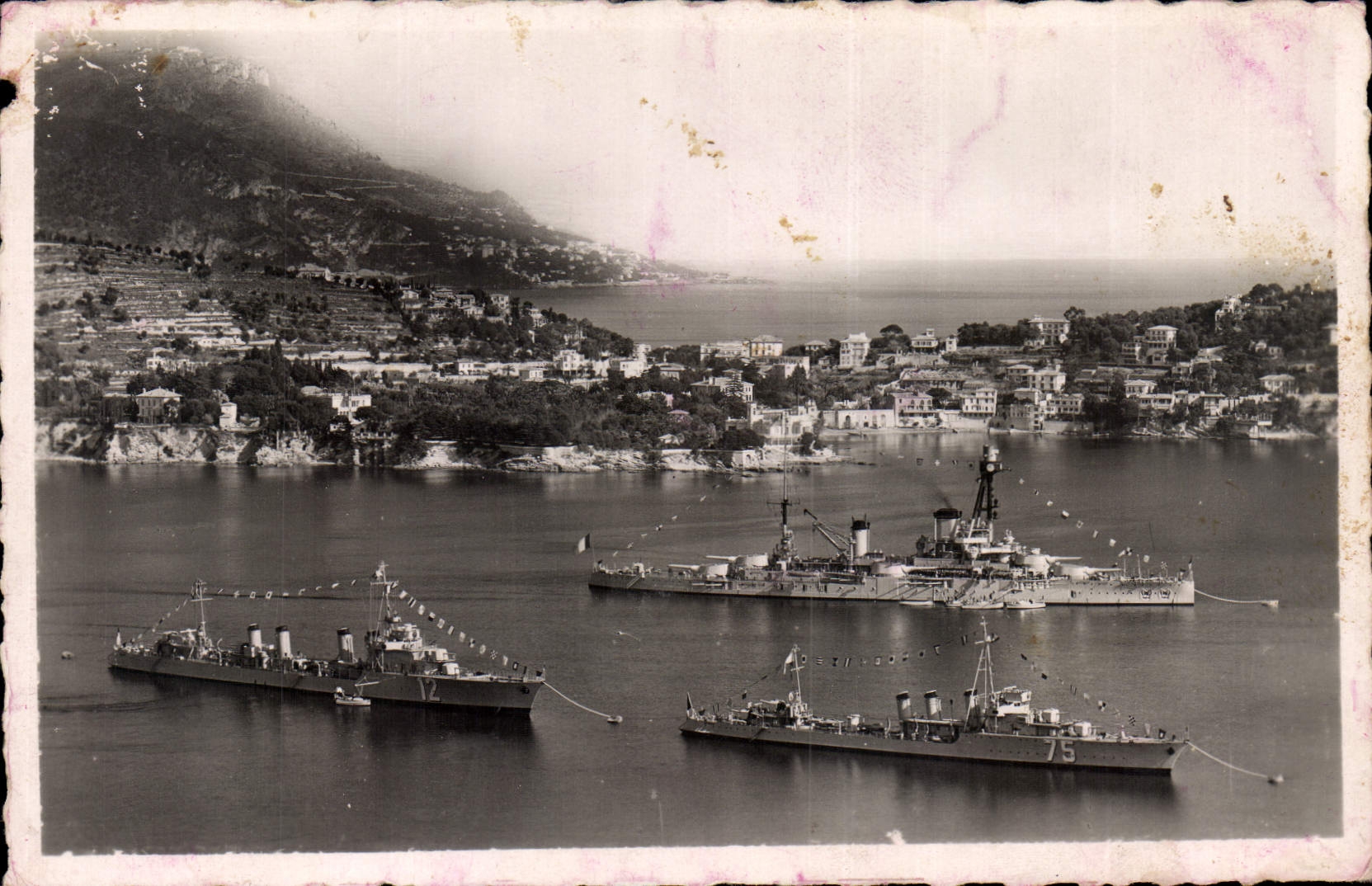 CPA Villefranche sur Mer La Rade Vue sur le Cap d'Ail 