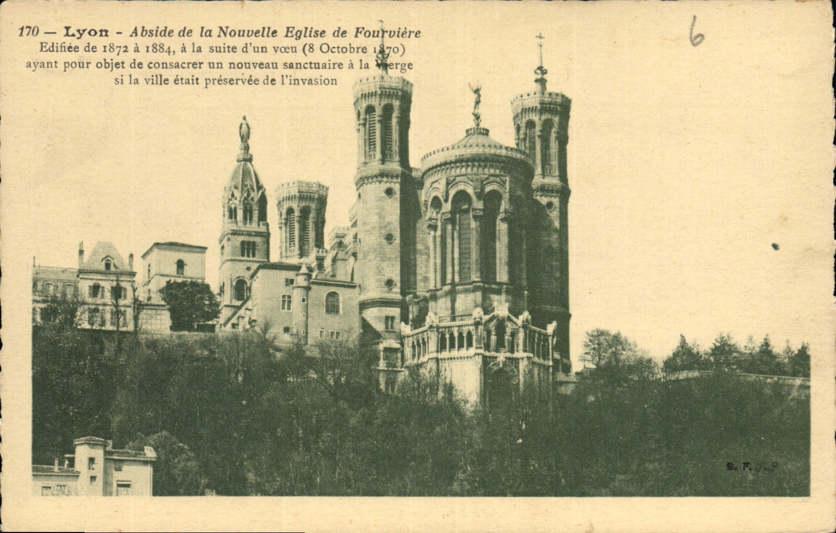 CPA Lyon Abside de la Nouvelle Eglise de Fourviere