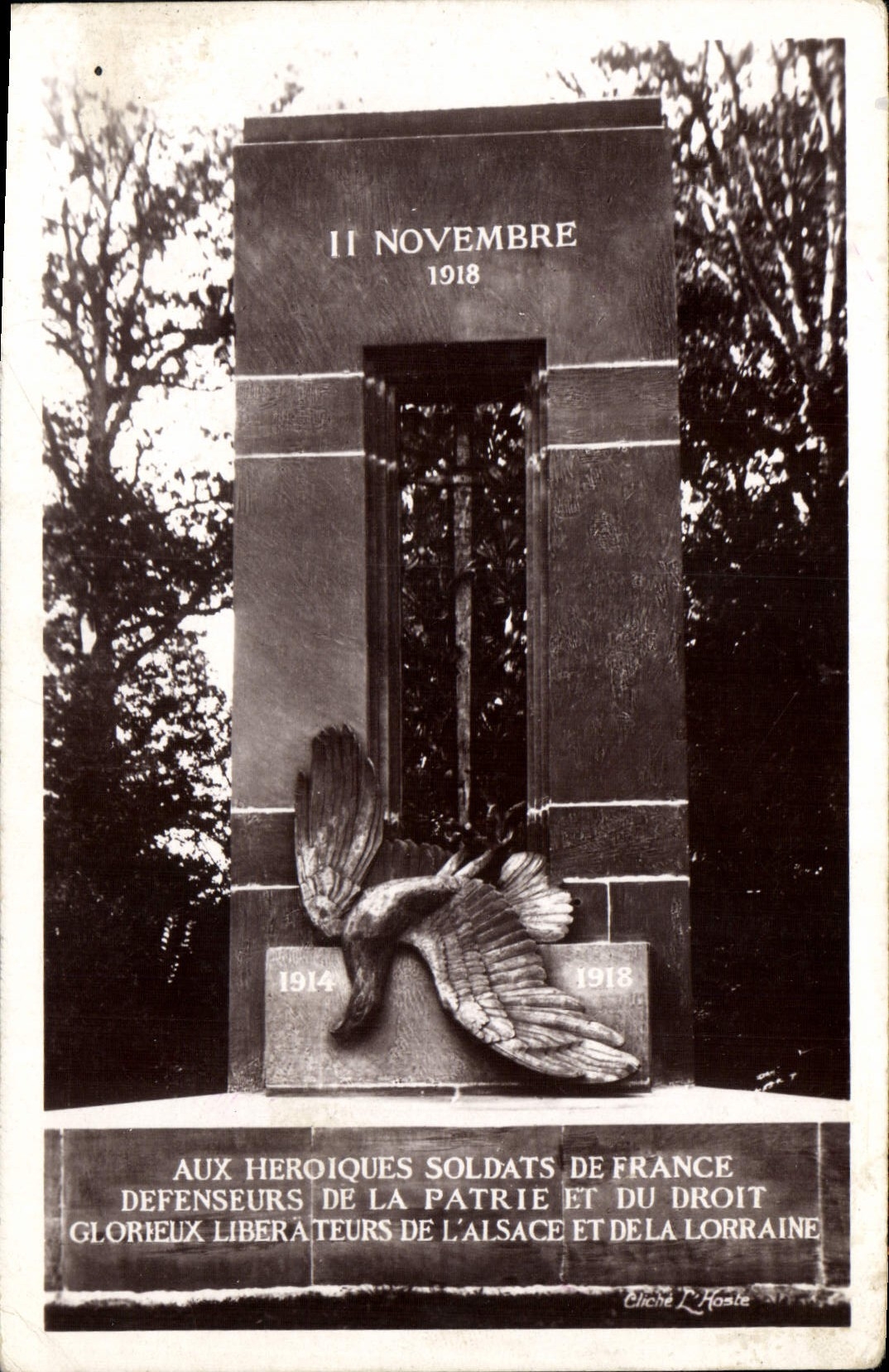 CPA Foret de Compiegne Clairiere de l'Armistice Monument du Matin