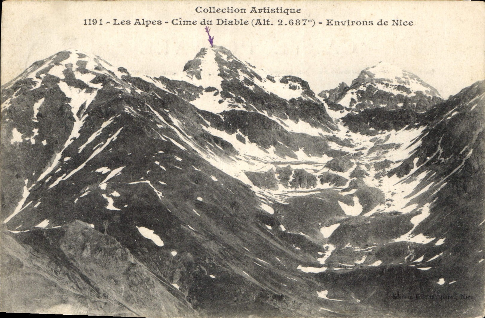 CPA Les Alpes Cime du Diable Environs de Nice