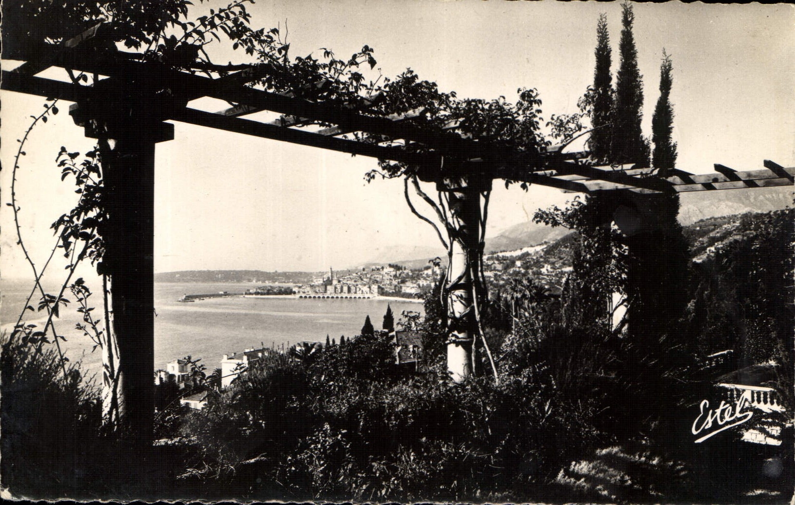 CPA Menton Vue generale prise de la Villa Rosmarino 