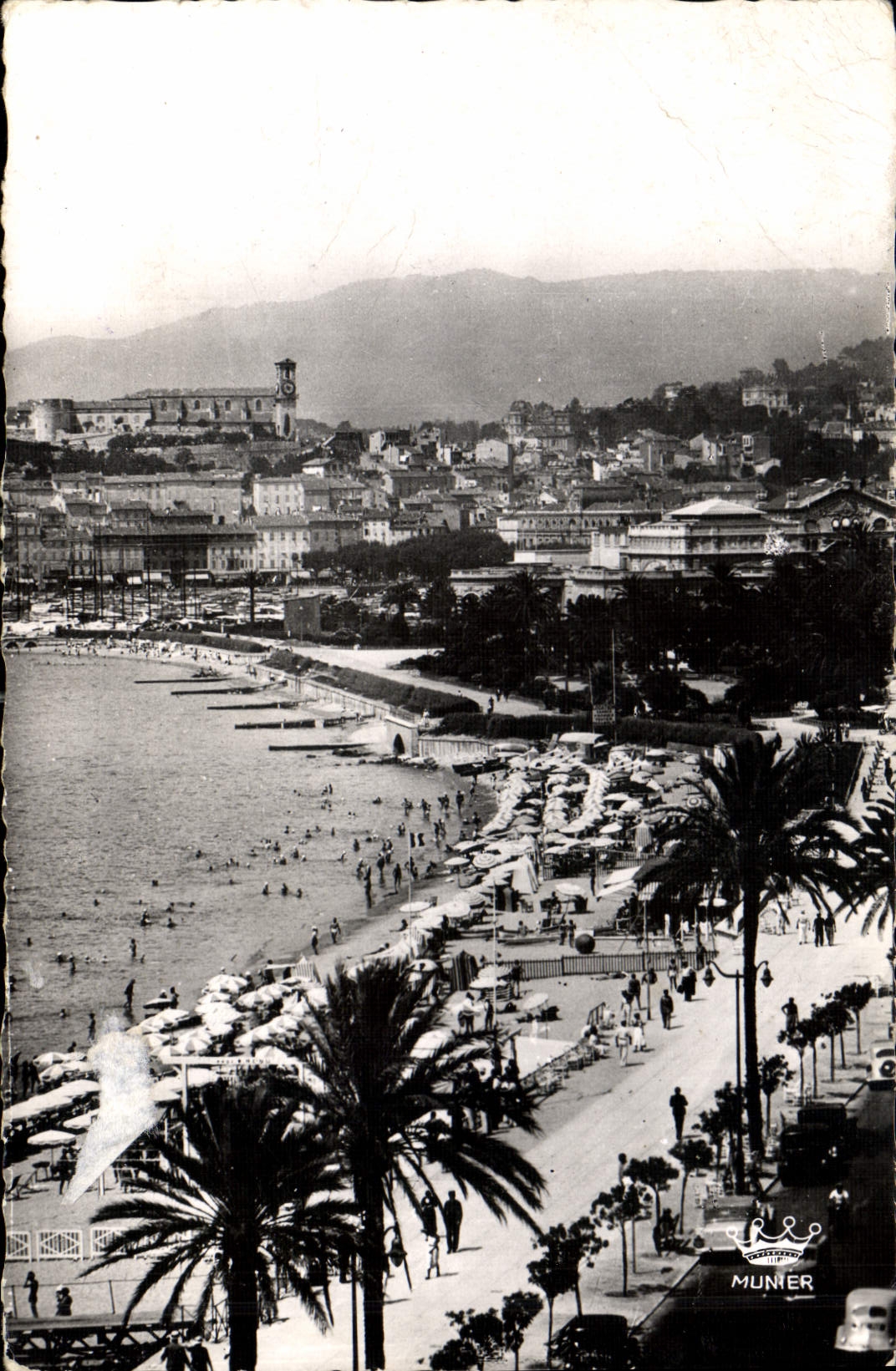CPA Cannes La Plage et la Promenade de la Croisette 