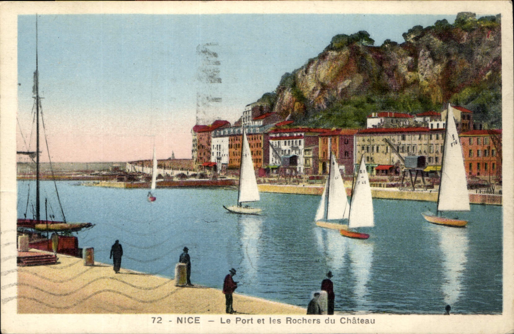 CPA Nice Le Port et les Roches du Chateau