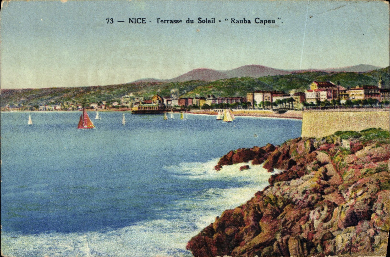 CPA Nice Terrasse du Soleil Rauba Capeau