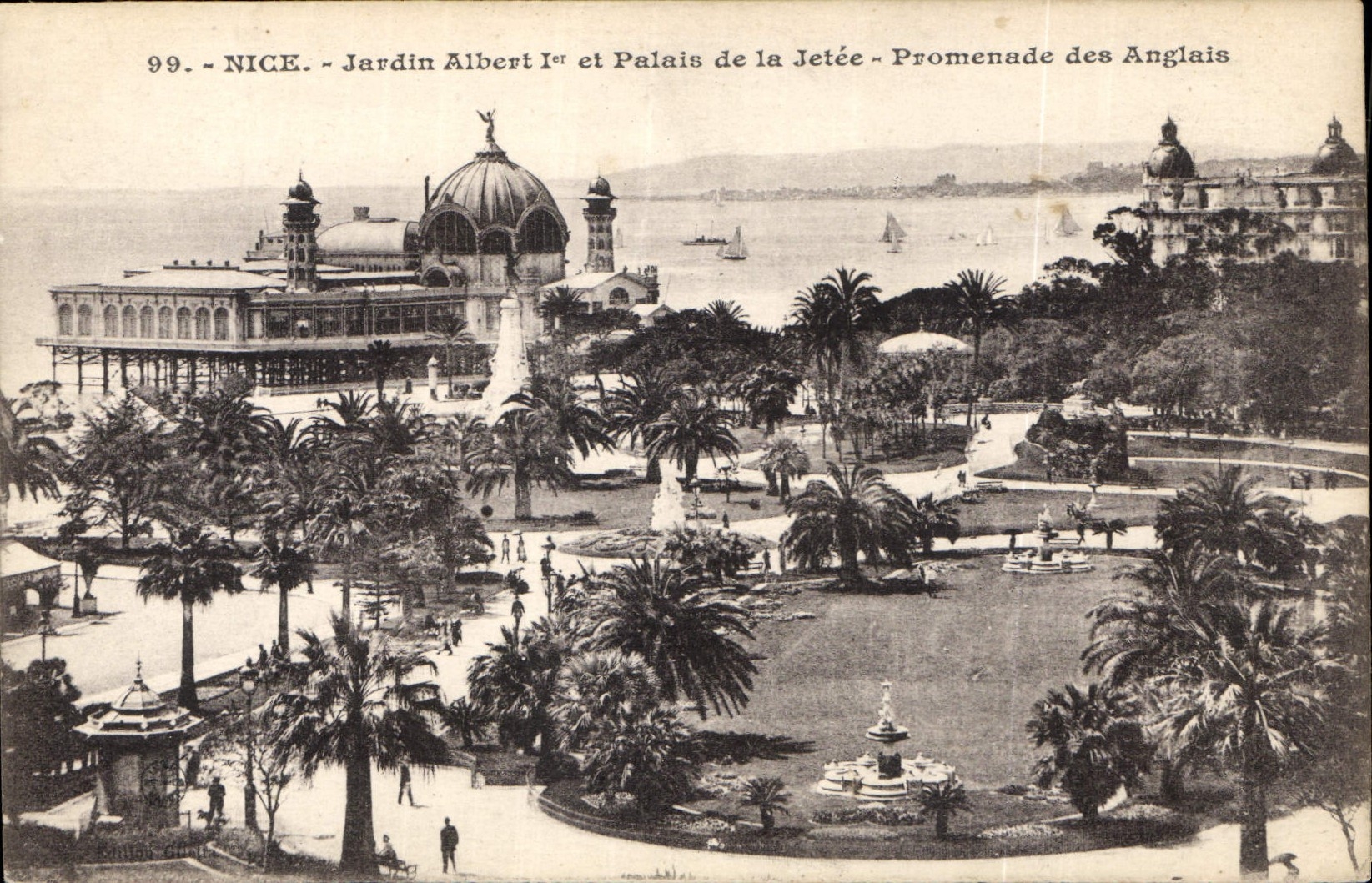 CPA Nice Jardin Albert et Palais de la Jetee Promenade des Anglais