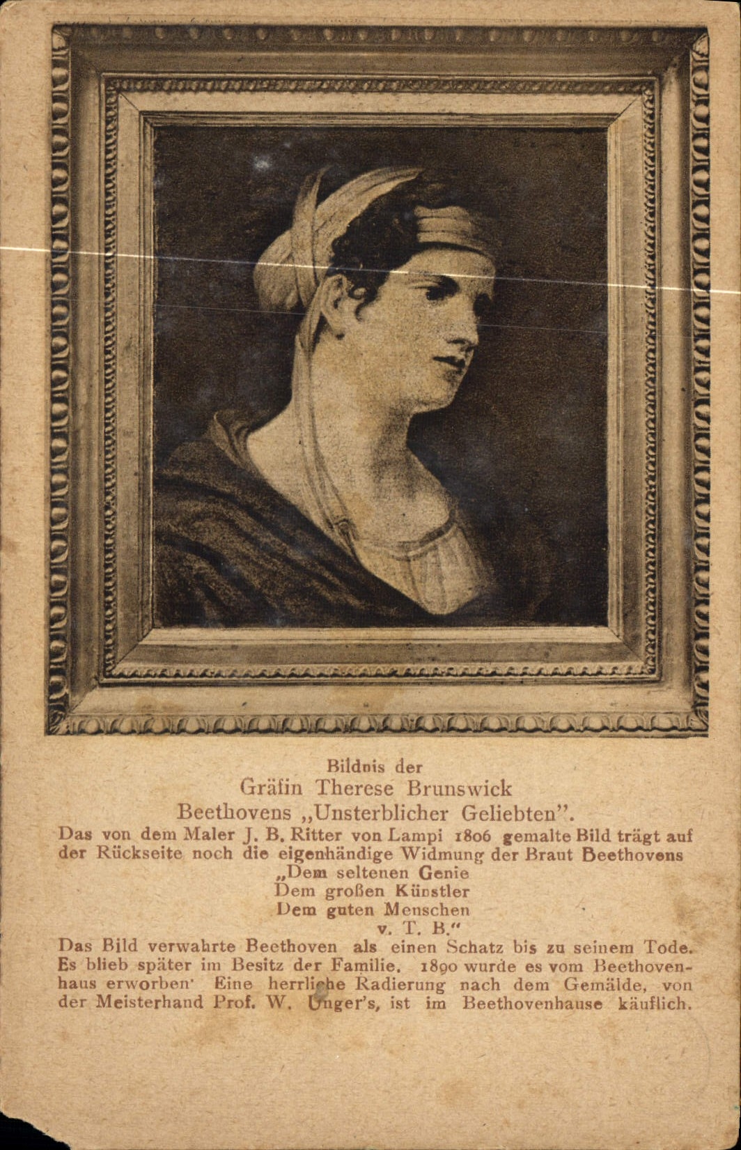 CPA Bildnis der Grafin Therese Brunswick 