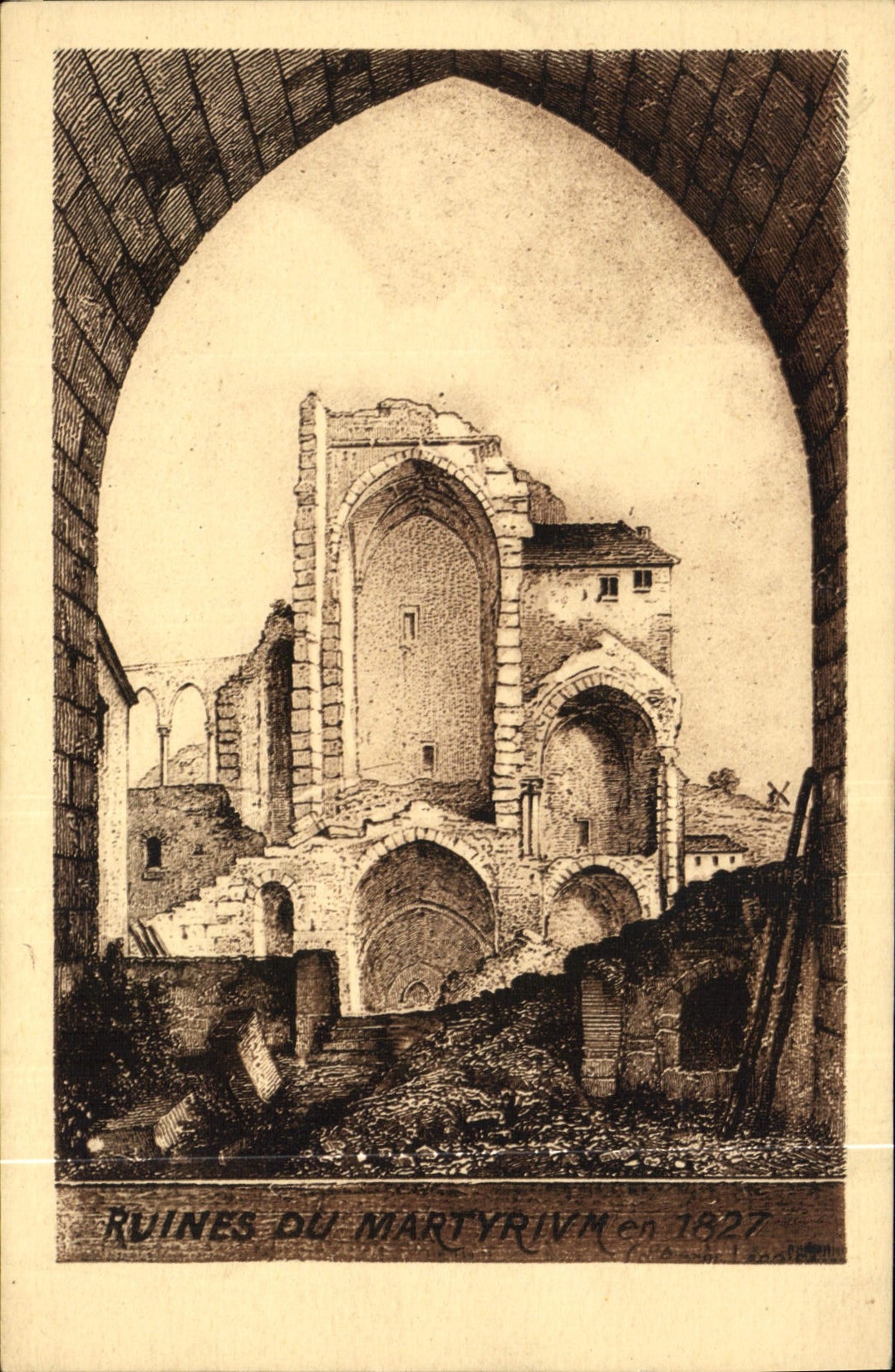 CPA Ruines du Martyrium en 1827 