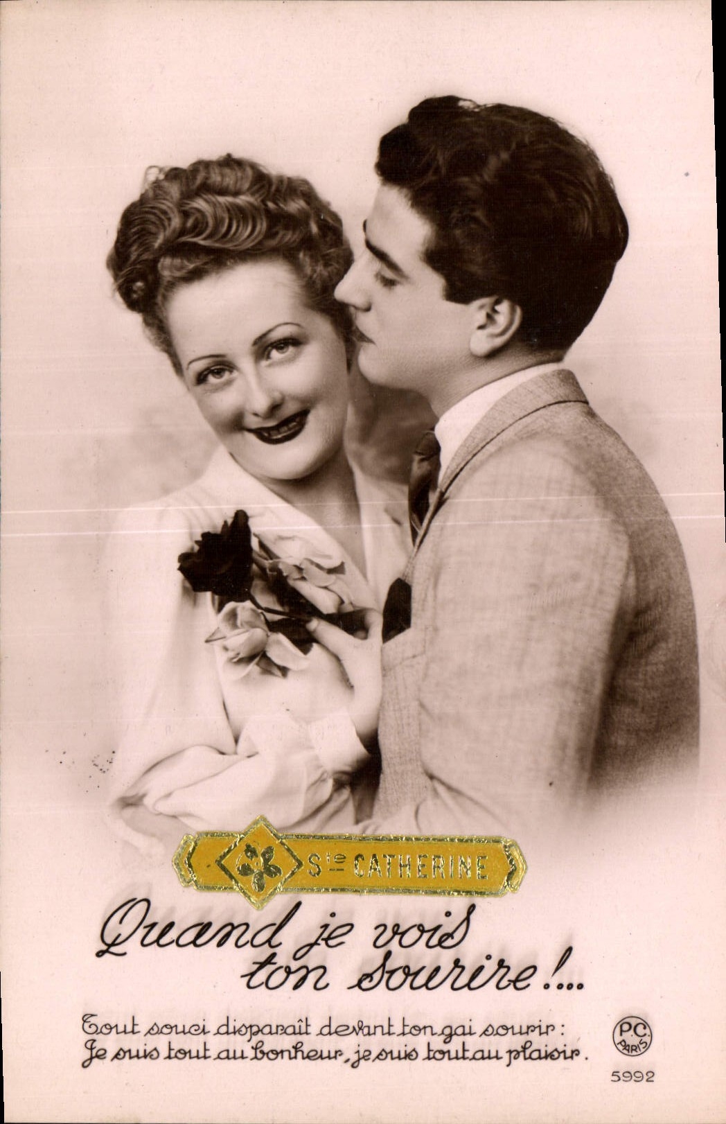 CPA Quand je vois ton Sourire Femme