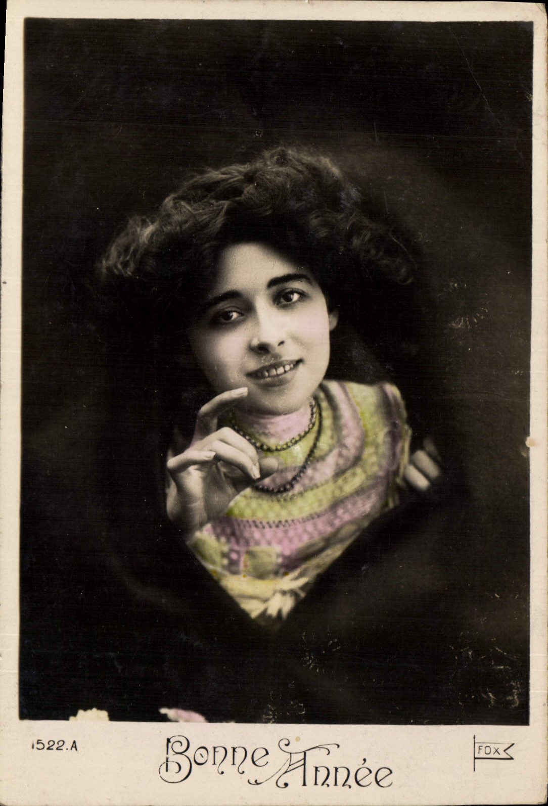 CPA Bonne Annee Femme