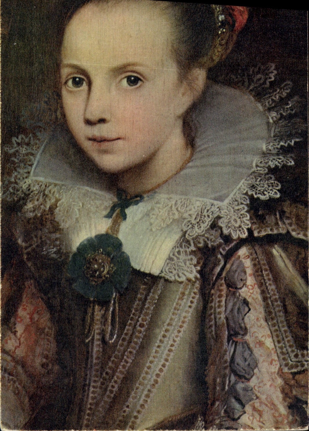 CPA C de Vos Portrait de fillette detail Musee Mayer Van den Bergh Anvers