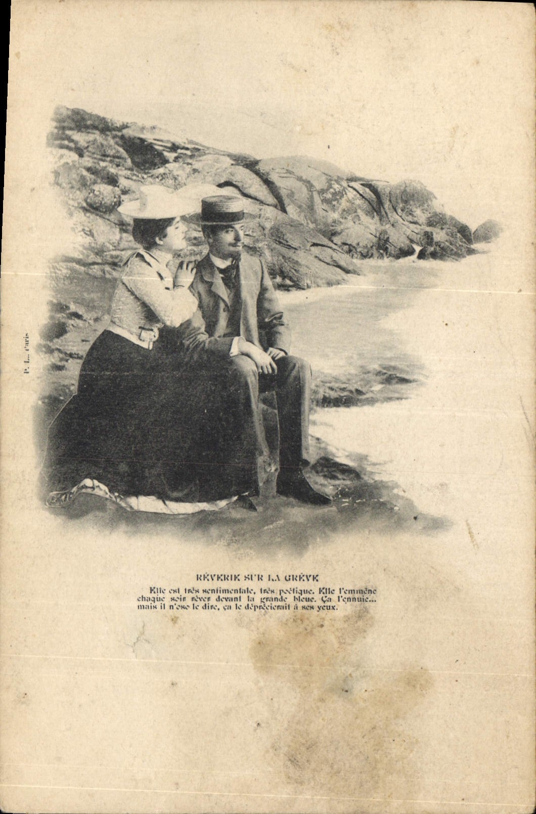 CPA Reverie sur la Greve 