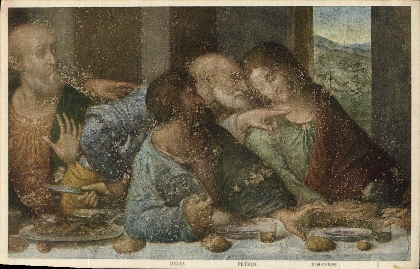 CPA Detagglio del Cenacolo Leonardo da Vinci 