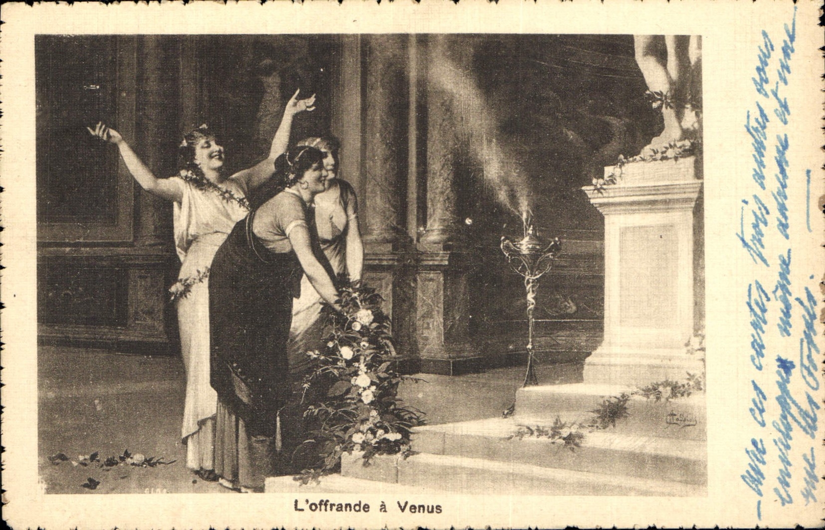 CPA L'offrande a Venus 