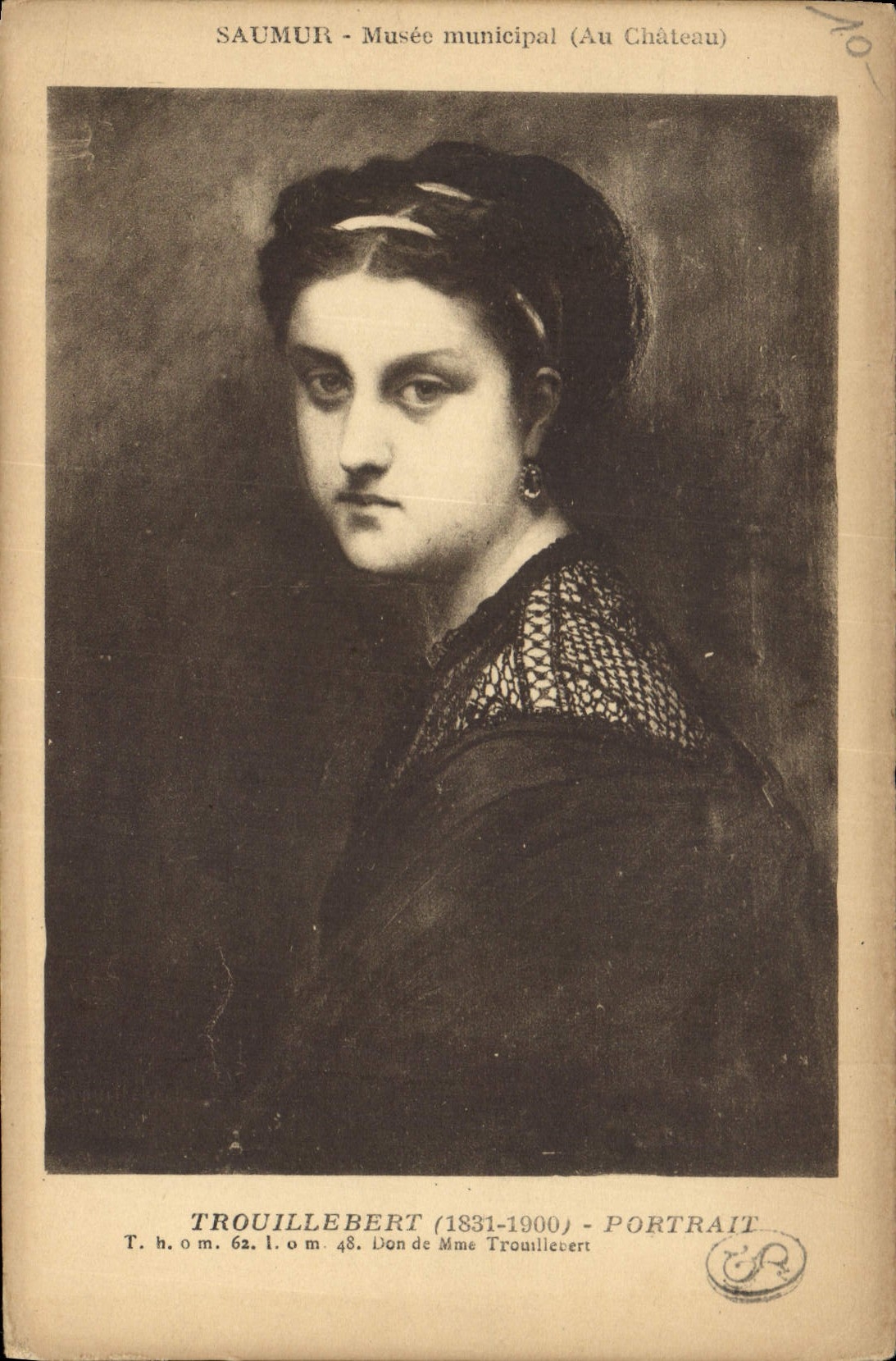 CPA Saumur Musee municipal Au Chateau Trouillebert Portrait