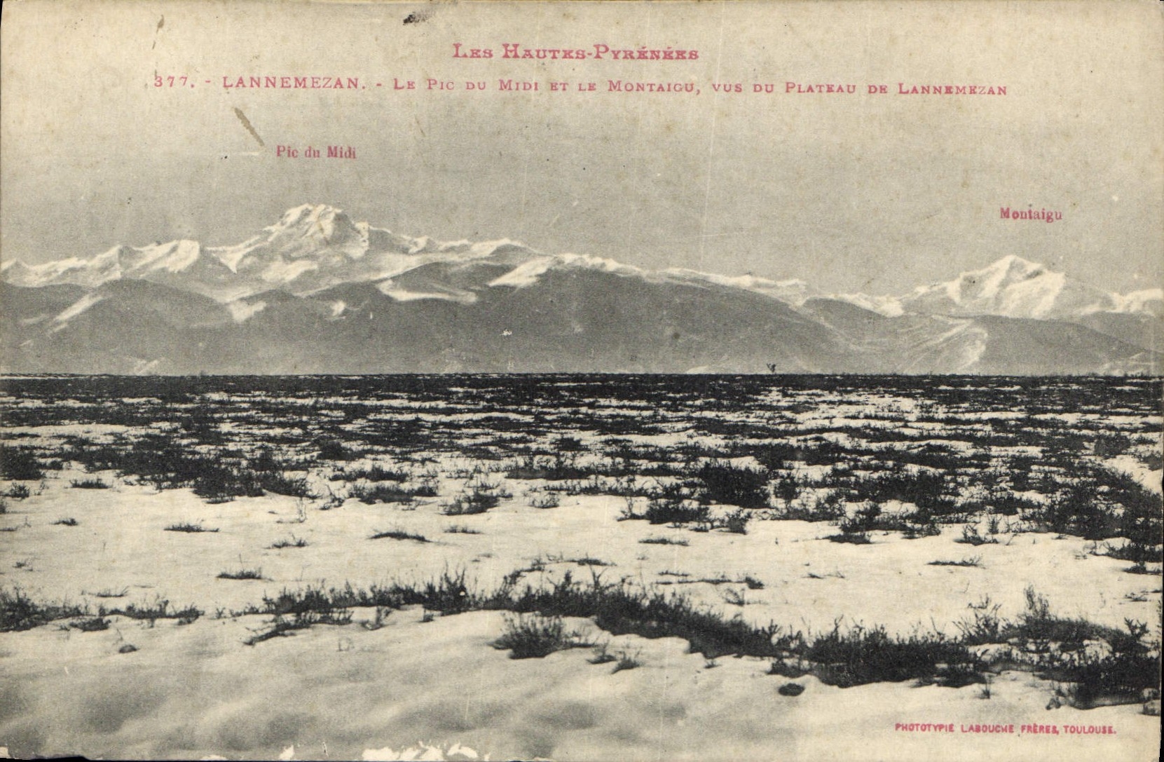 CPA Lannemezan La Pic au Midi et le Montaigu vus du Plateau de Lannexezan