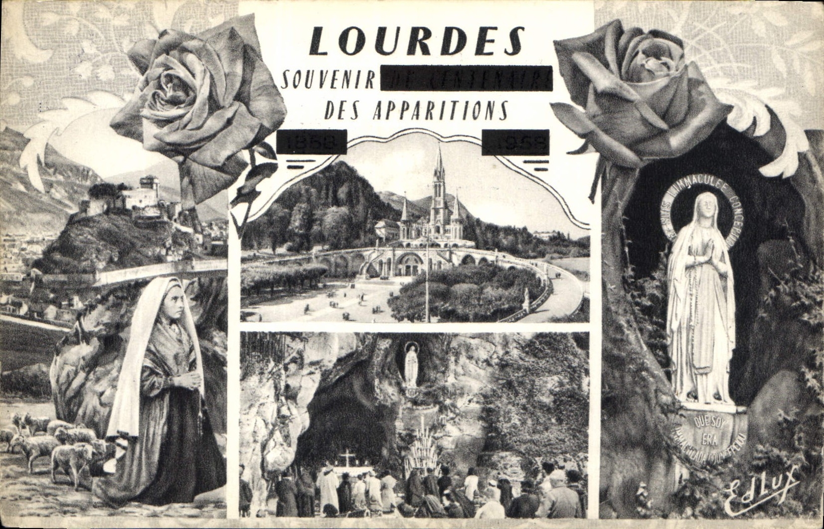 CPA Lourdes Souvenir des Apparitions 