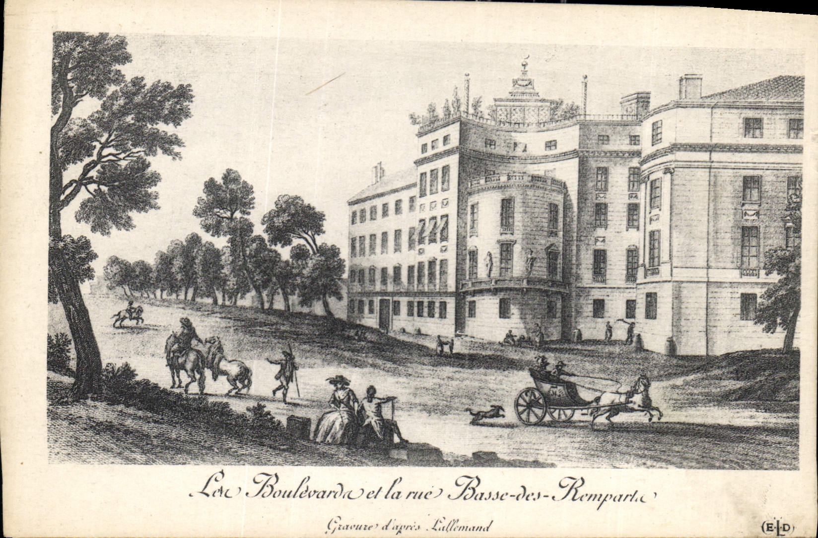 CPA La Boulevard et la rue Basse des Remparts