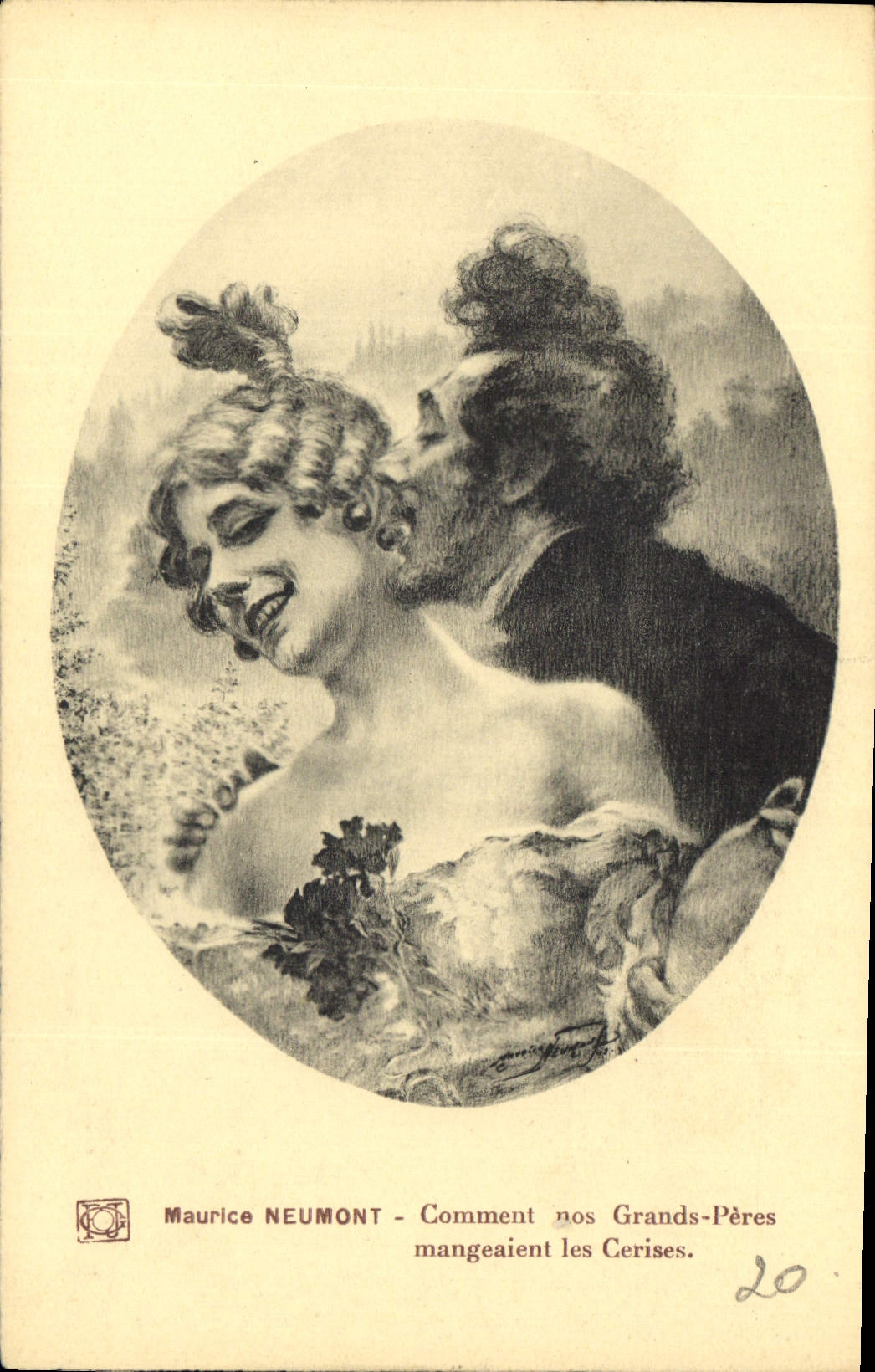 CPA Maurice Neumont Comment nos Gramds Peres Mangeaint les Cerises