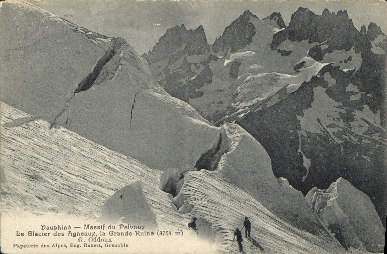 CPA Dauphine Massief du Pelvoux le Glaciers Agneaux la Grande Ruine 