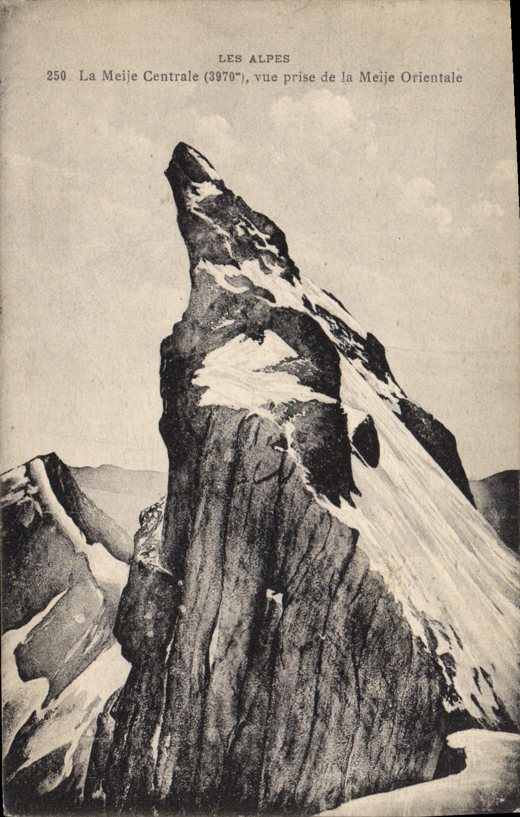 CPA Les Alpes La meije Centrale 3879 m vue prise de la Meije Orientale