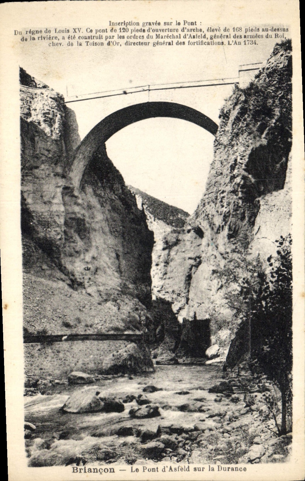 CPA Briancon Le Pont D'Asfeld sur la Durance