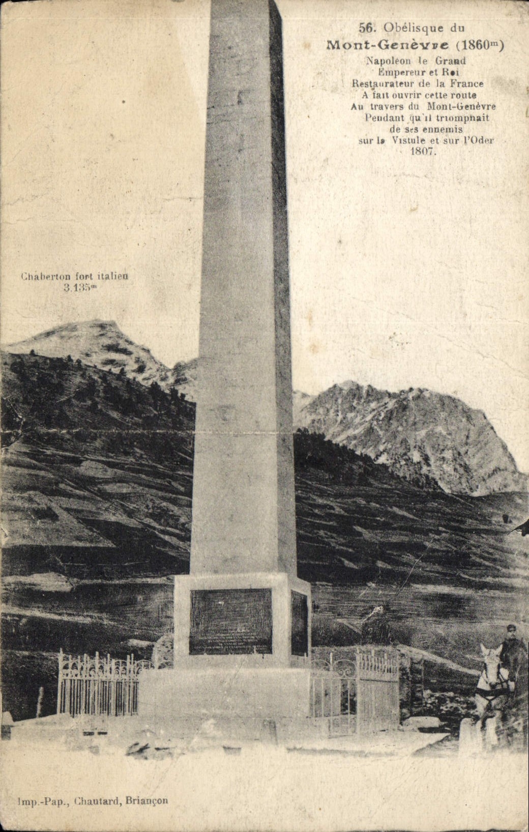 CPA Obelisque du mont Genevie 1860 