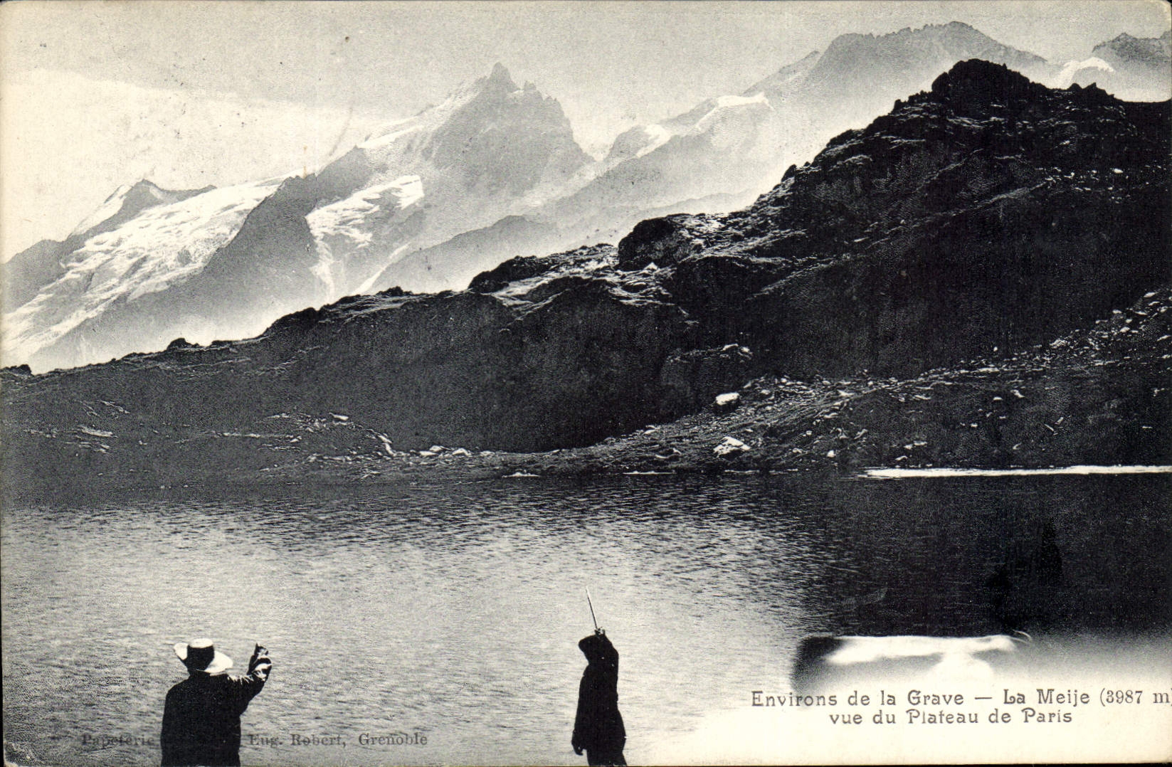 CPA Environs de la Grave La Meije 8987 m vue du Plateau de Paris 