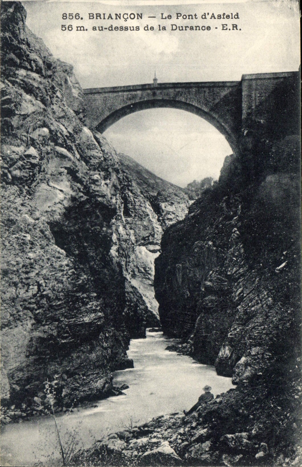 CPA Briancon Lel Pont d'Asfeld 56 m au dessus de la Durance 