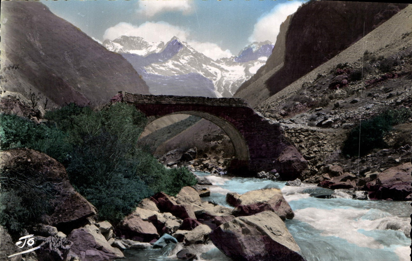 CPA Les Alpes Vallee du Valgaudemar le Vieux Pont Casset 