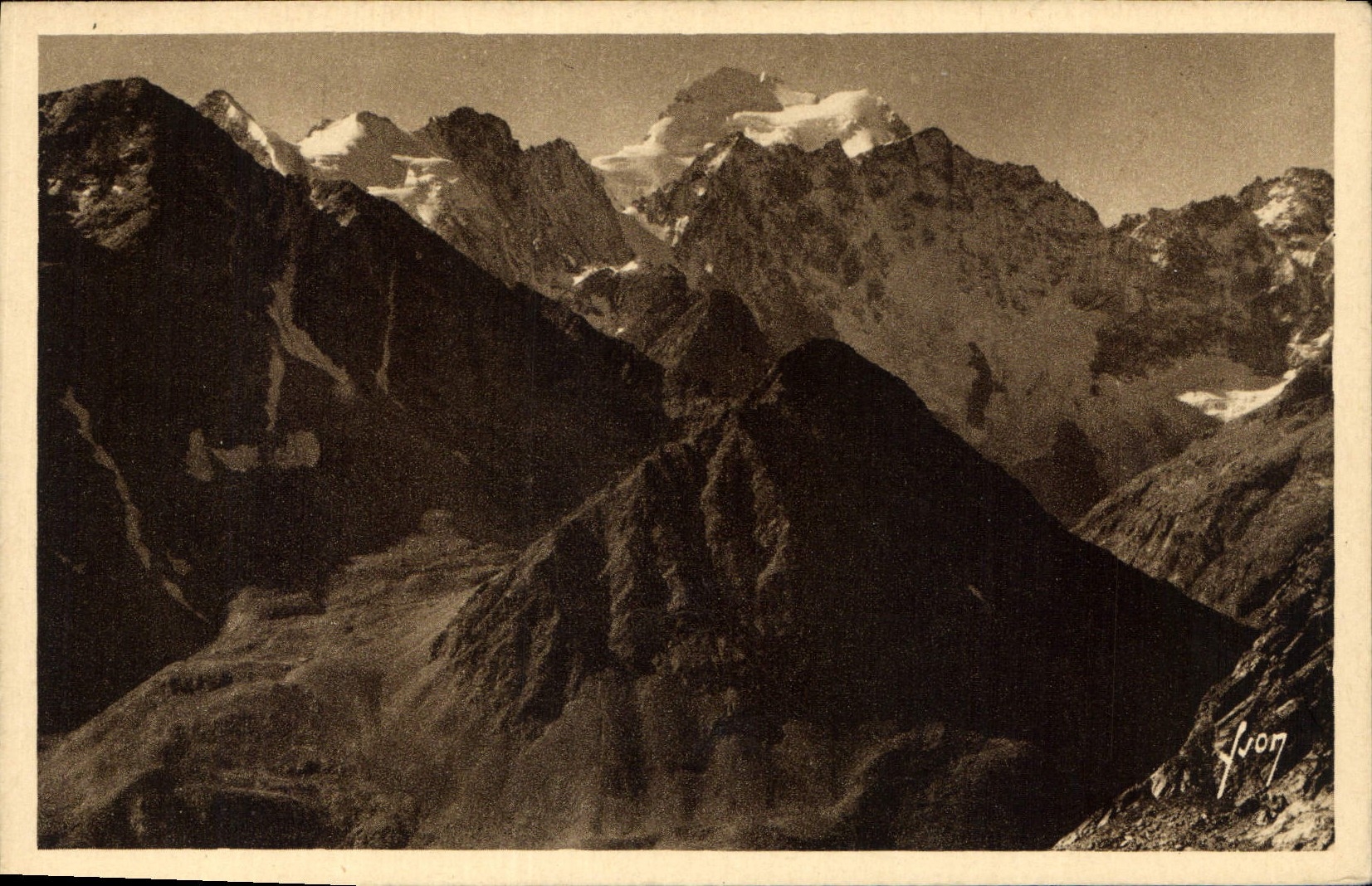 CPA Col du Galibier Hautes Alpes Aufond barre des ecrins 