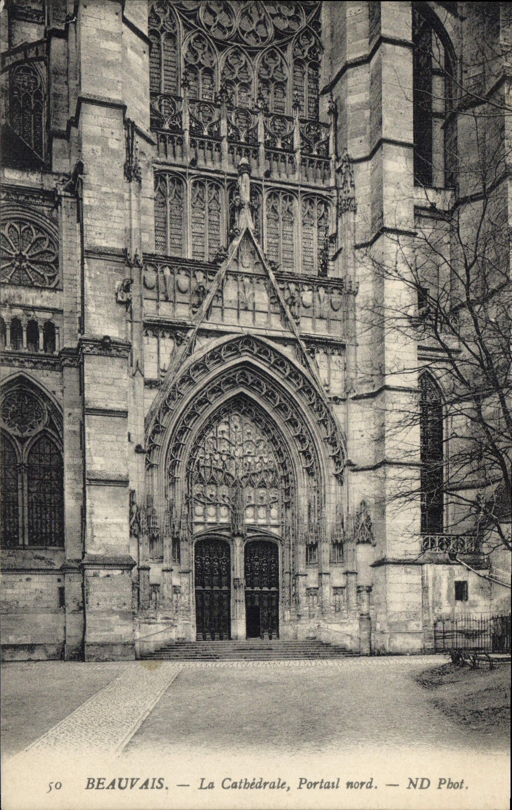 CPA Beauvais La Cathedrale Portail Nord 