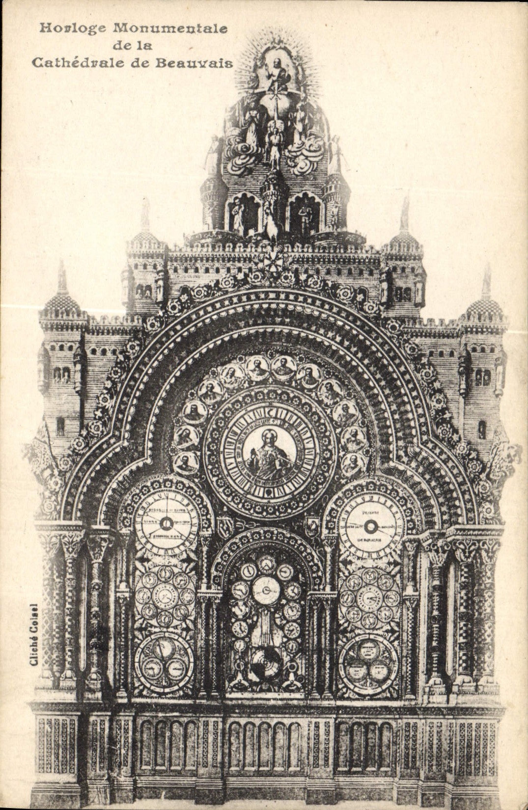 CPA Horloge Monumentale de la Cathedrale de Beauvais 