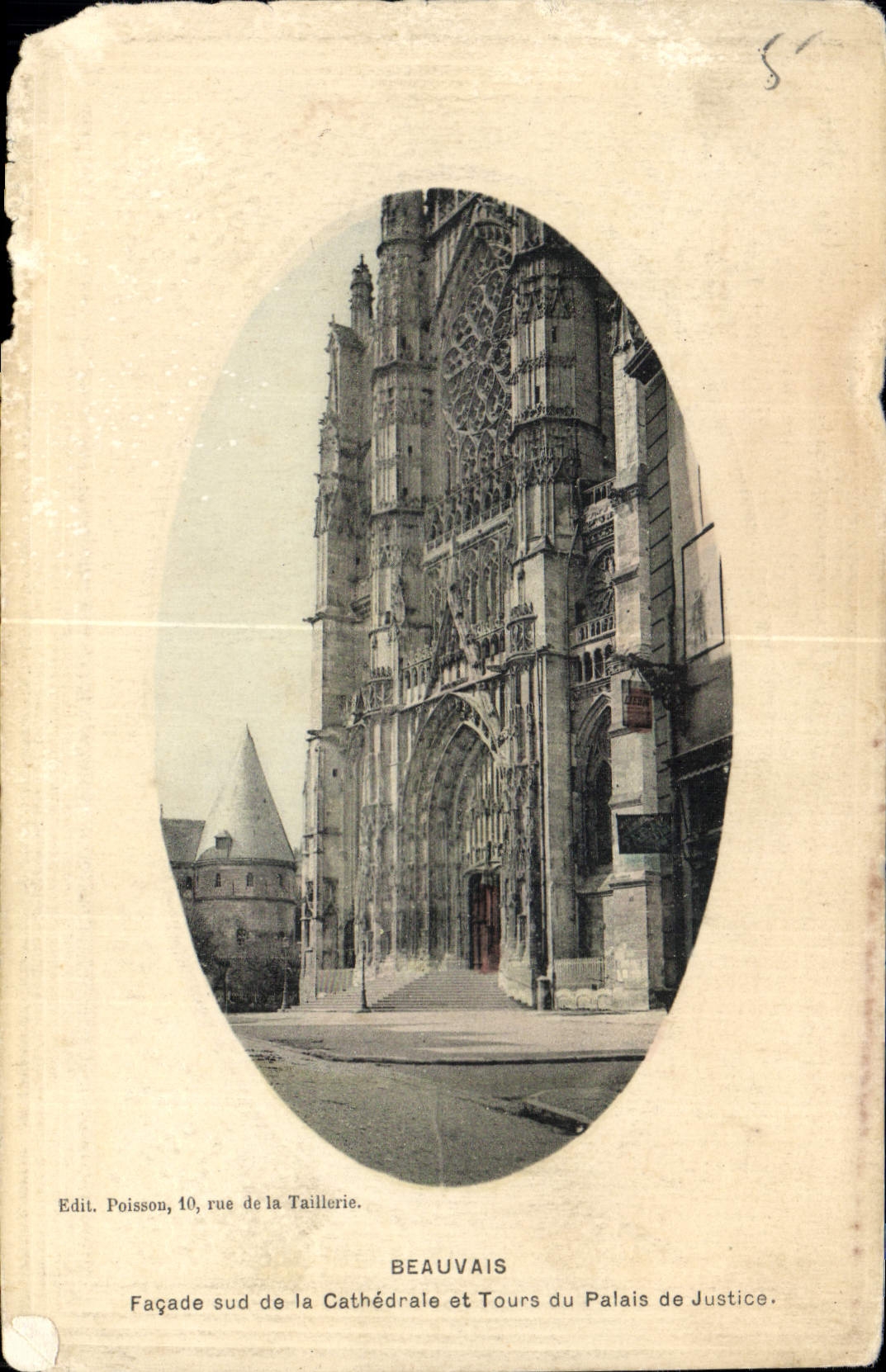 CPA Beauvais Facade sud de la Cathedrale et Tours du Palais de Justice 