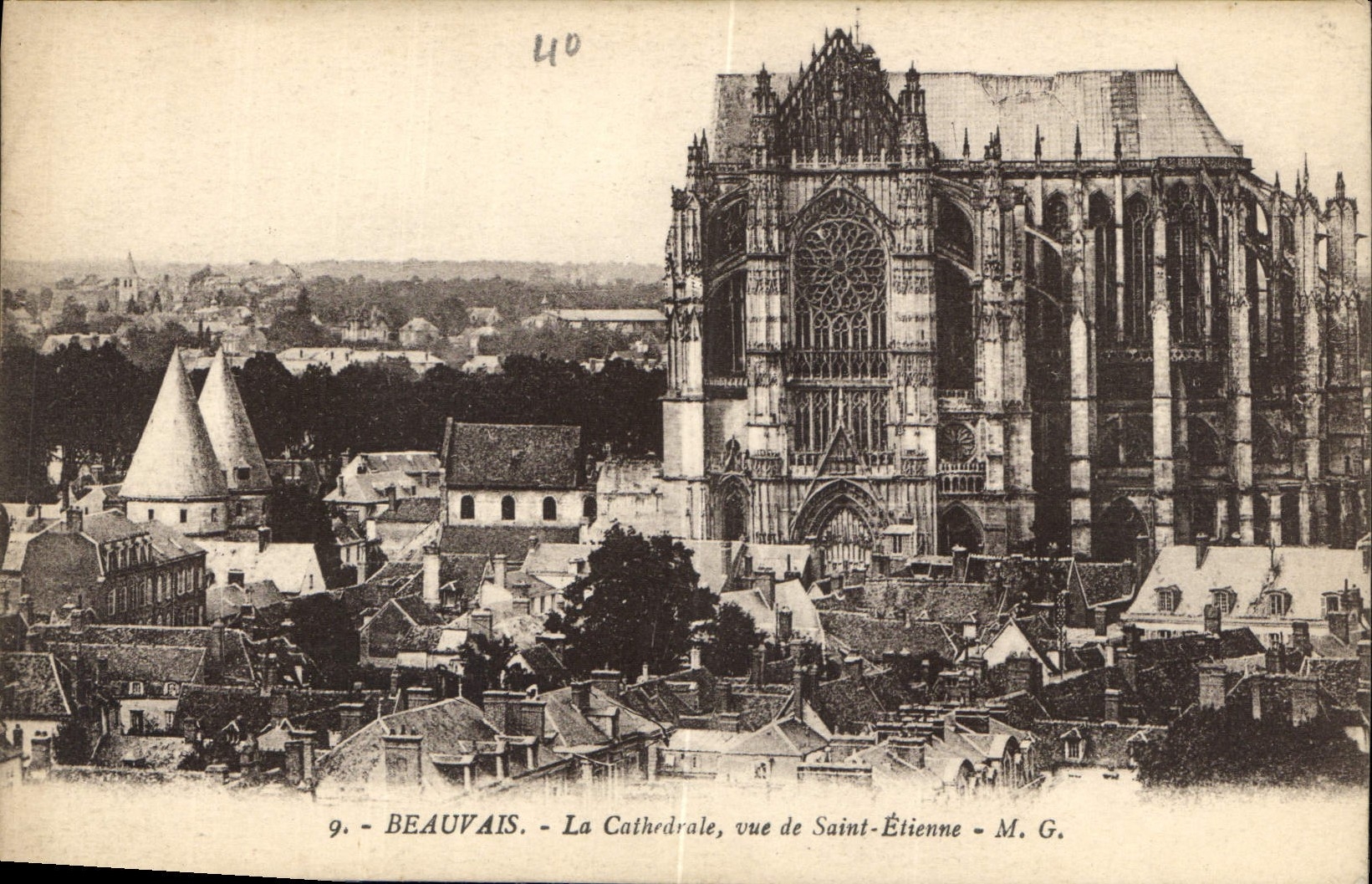 CPA Beauvais La Cathedrale vue de Saint Etienne 