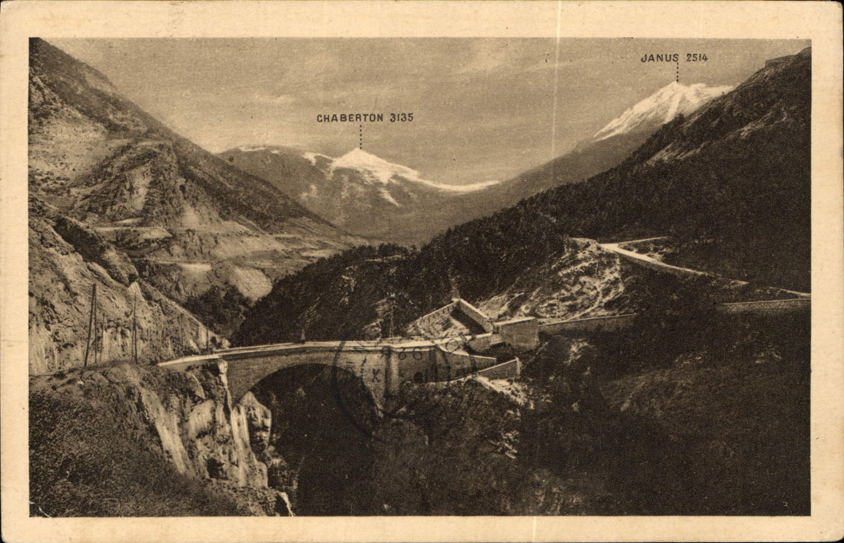 CPA Briancon Pont d'Asfeld Route du Fort des Teles 