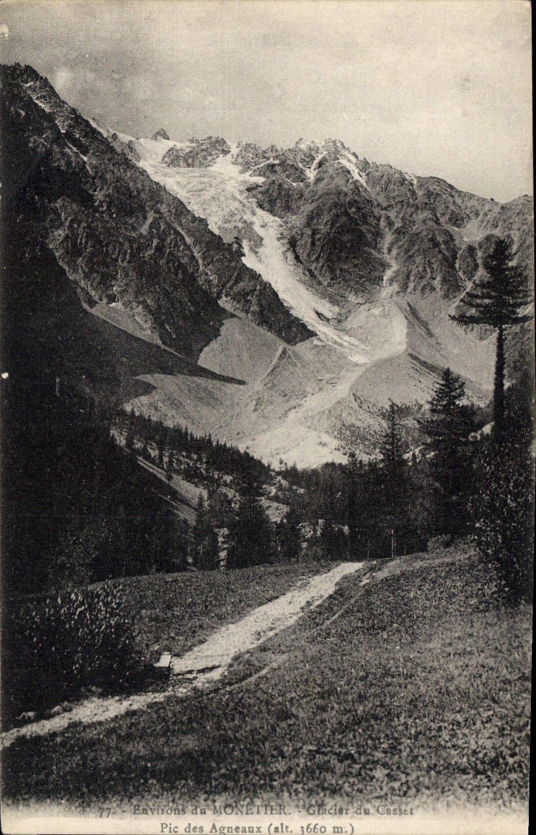 CPA Environs du Monetter Glacier du Gasset Pic des Agneaux alt 3660 m