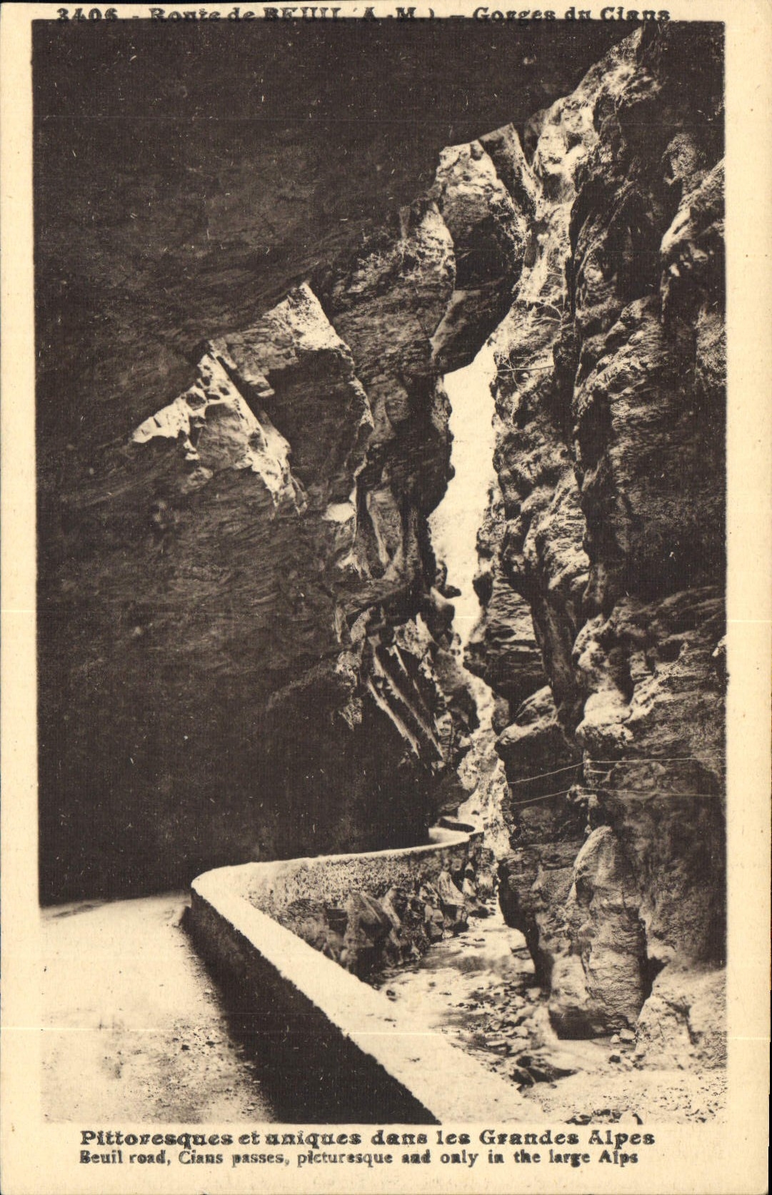 CPA Route de Beuil AM Gorges du Cians