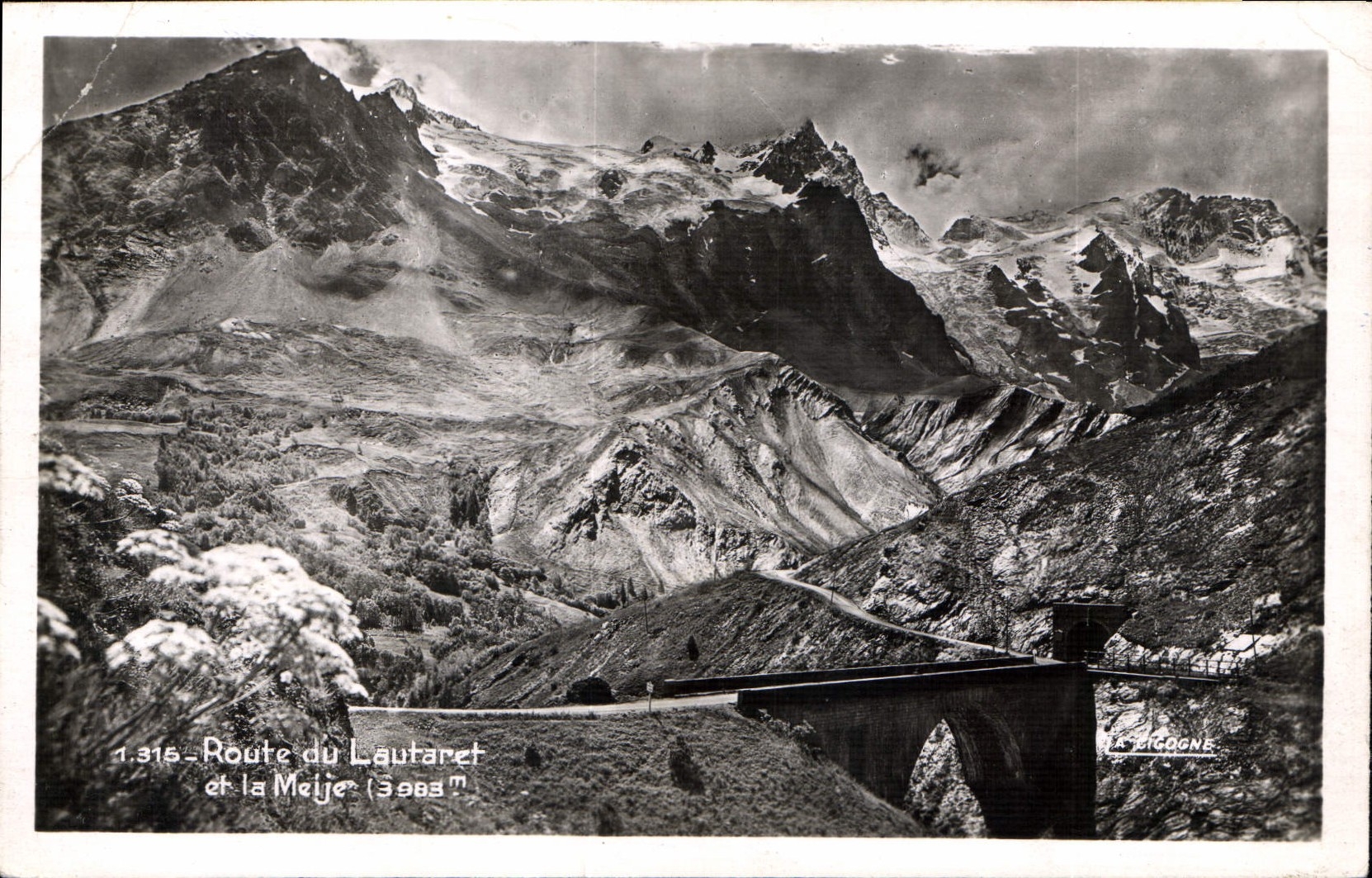 CPA Route du Lautaret et la Meije 