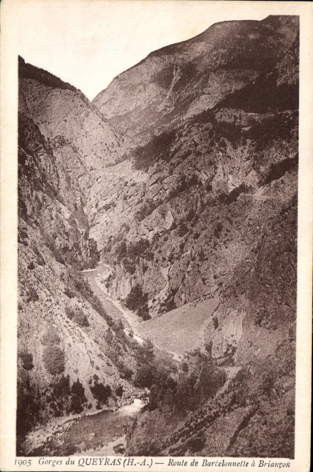 CPA Gorges du Queyras Route de Barcelonette a Briancon