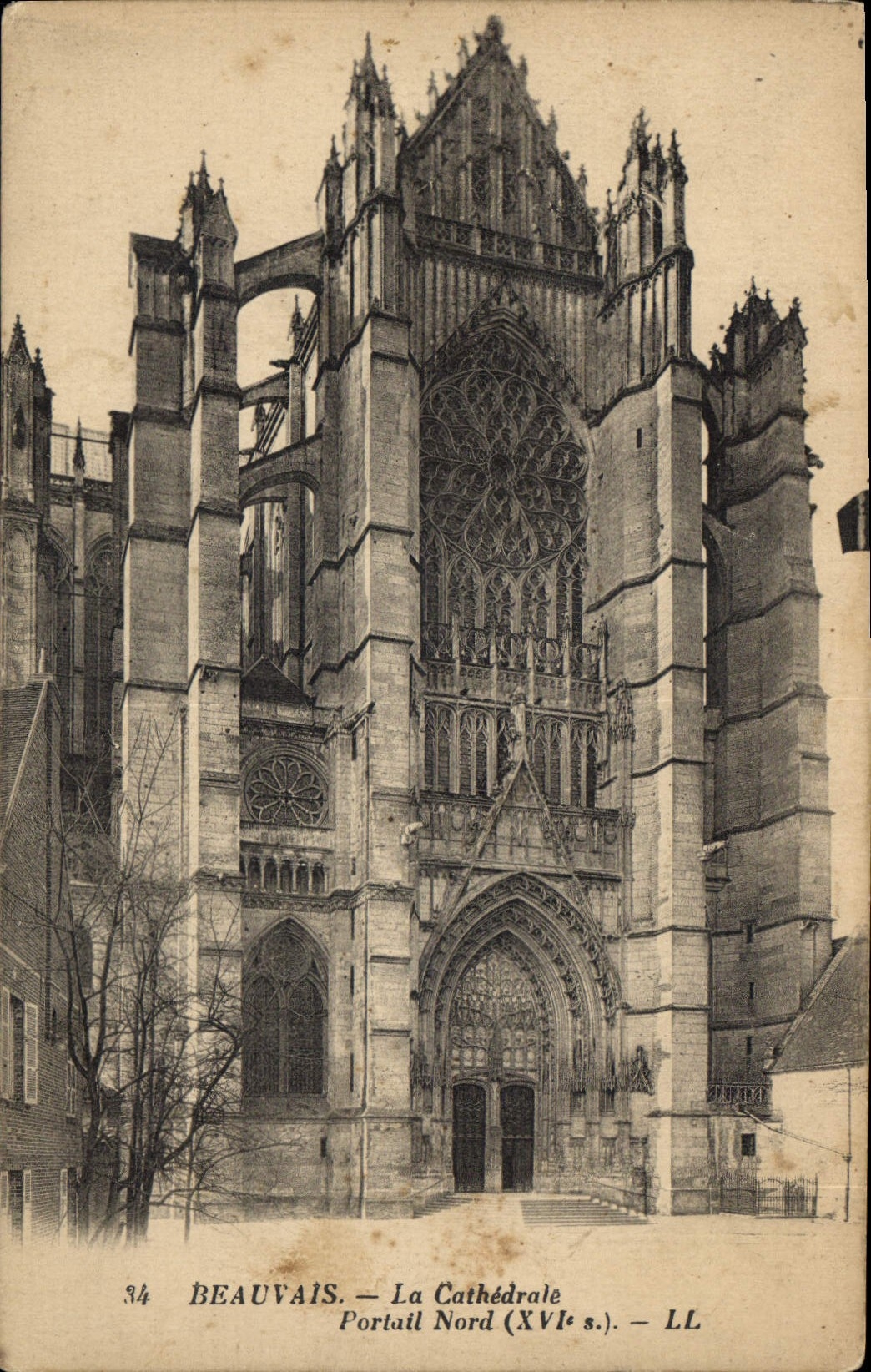 CPA Beauvais La Cathedrale Portail Nord XVI s 