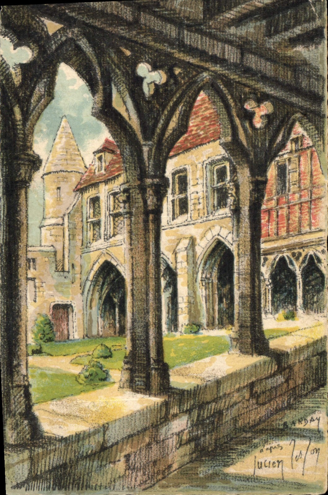 CPA Beauvais Le Cloitre XIV et la Salle du Chapitre XVI 
