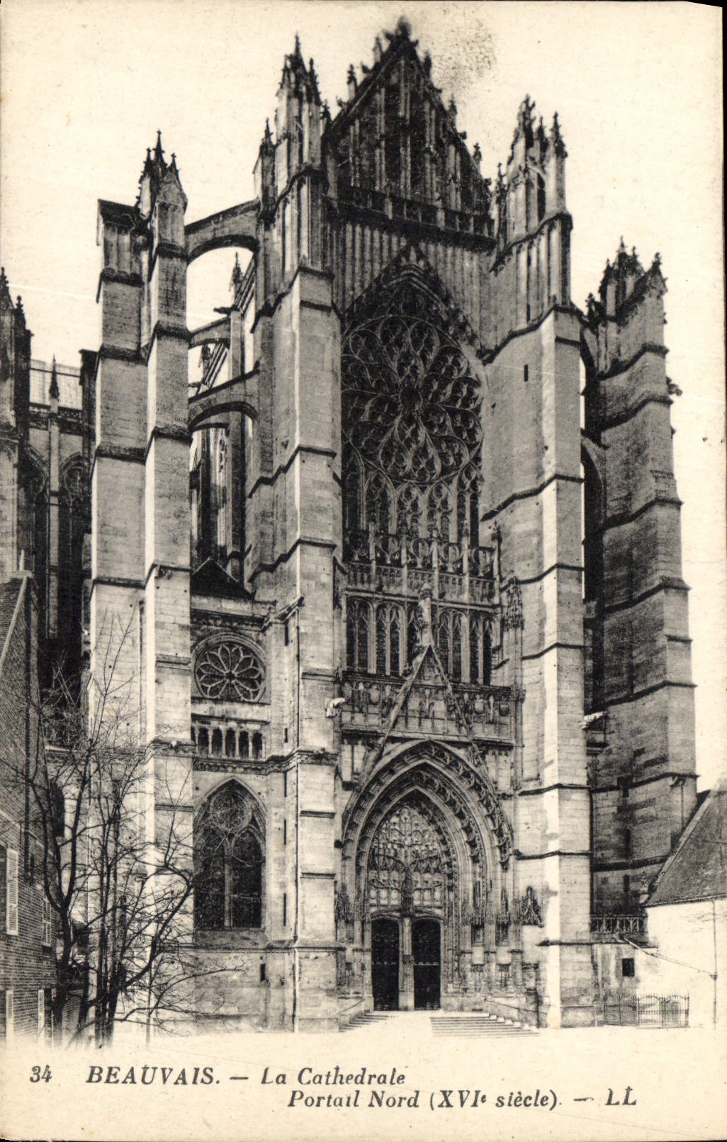 CPA Beauvais La Cathedrale Portail Nord XVI siecle 
