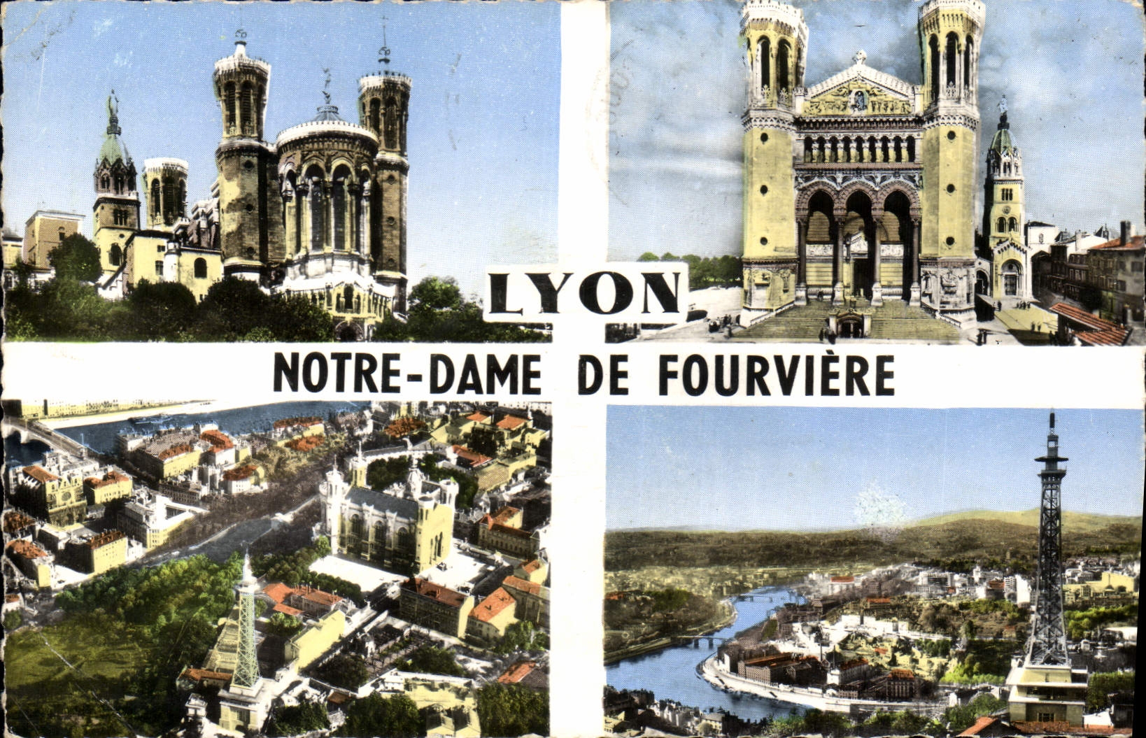 CPA Lyon La Basilique de Notre Dame de Fourvierre et la Tour Metallique 