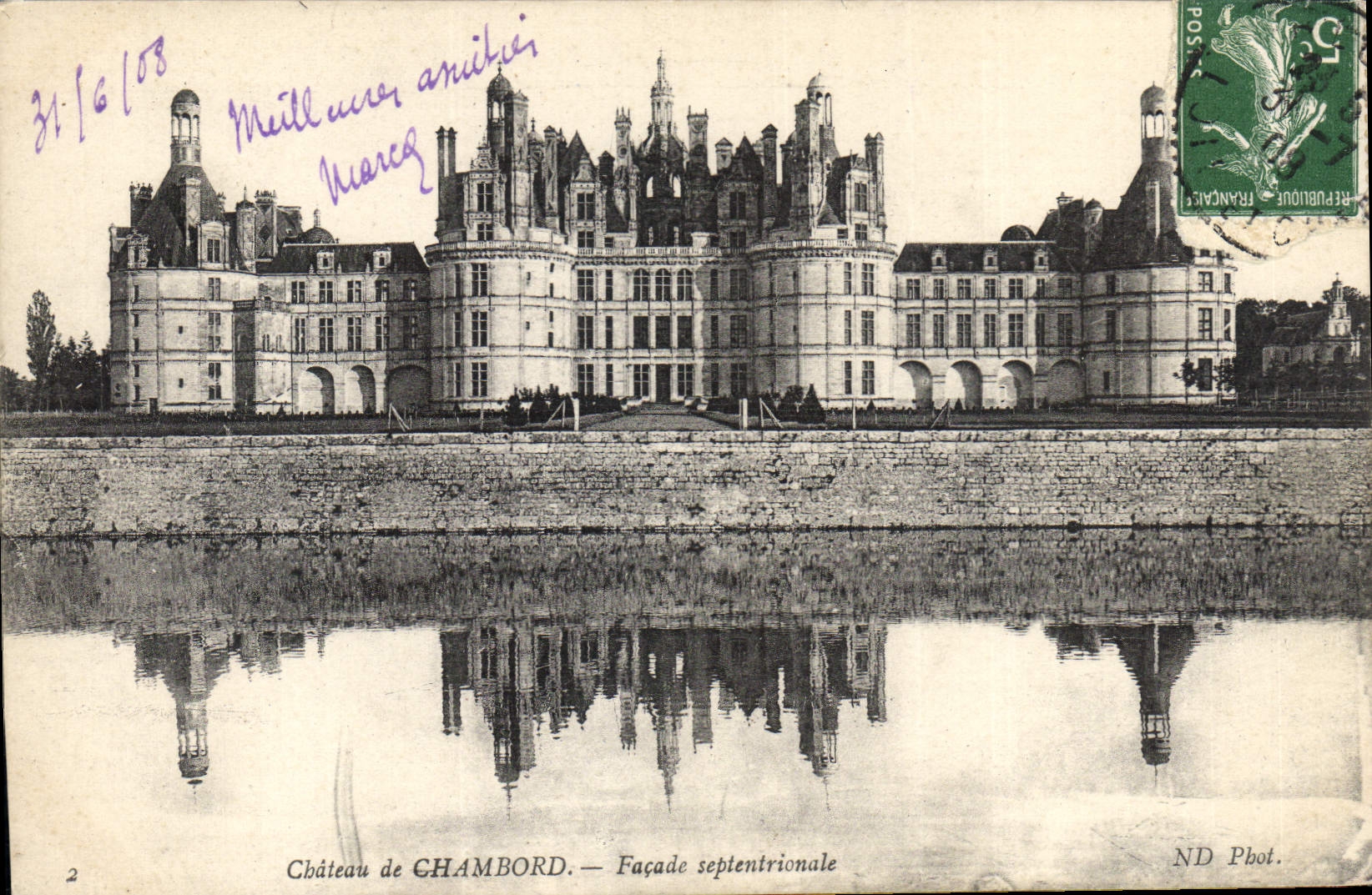 CPA Chateau de Chambord Facade Septentrionale