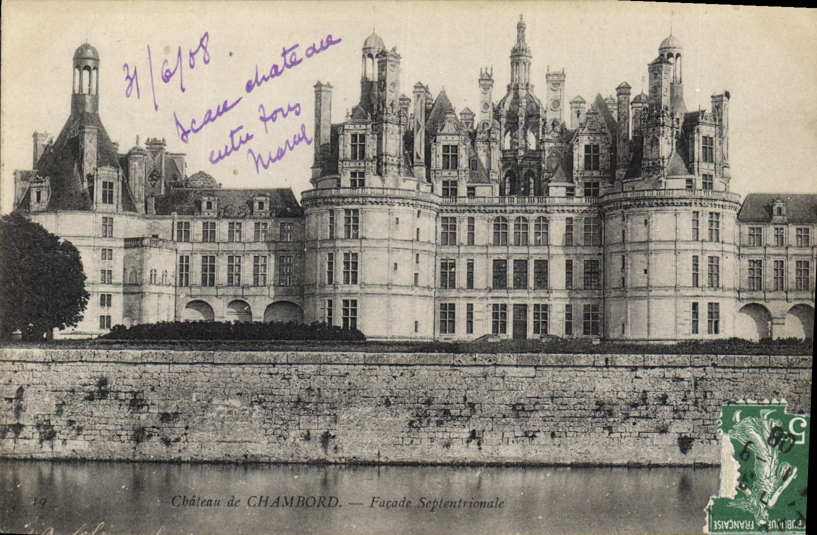 CPA Chateau de Chambord Facade Septentrionale