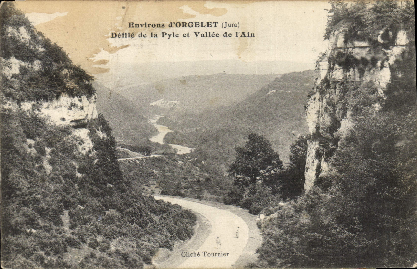 CPA Environs d'Orgelet Jura Defile de la Pyle et Vallee de l'Ain 