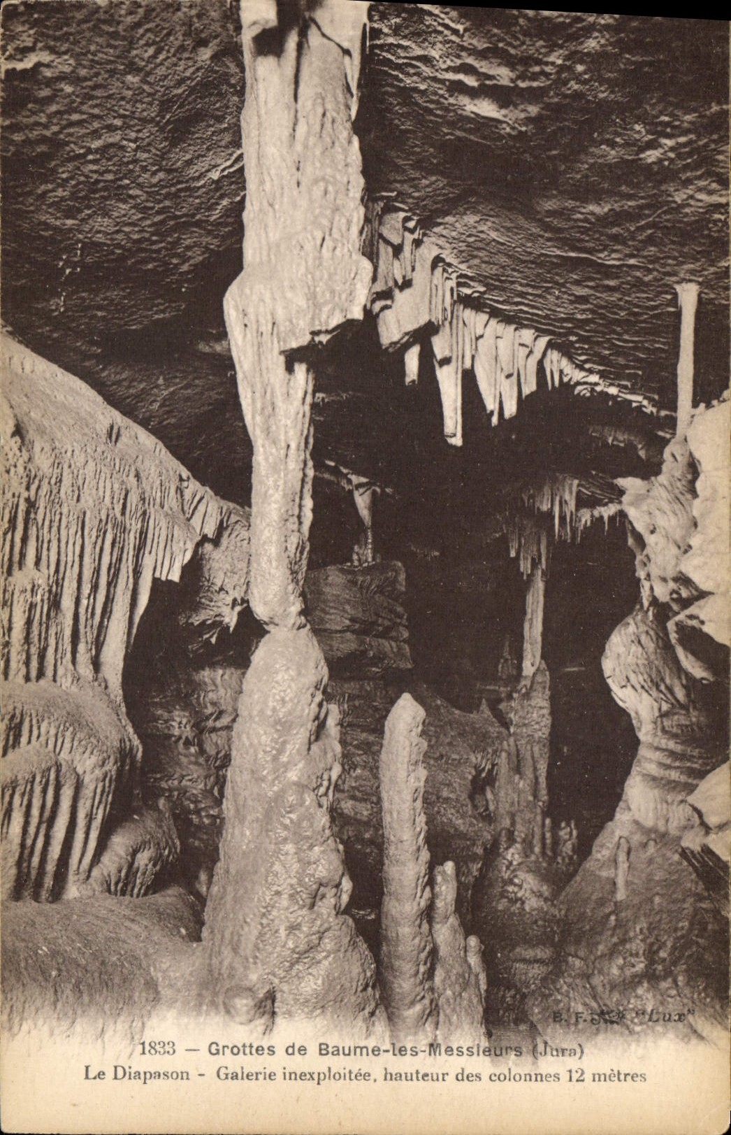 CPA Grottes de Baume les Messieurs le Diapason Galerie inexploitee Hauer des Colonnes 1 