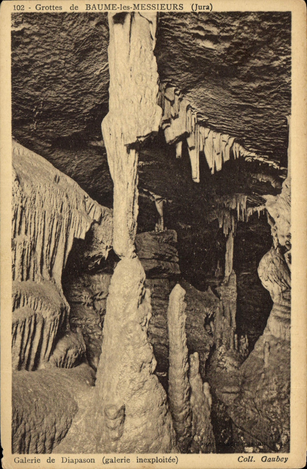 CPA Grottes de Baume les Messieurs Jura Galerie de Diapason