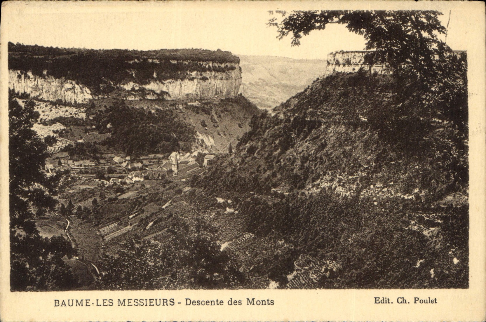 CPA Baume les Messieurs Descente des Monts 