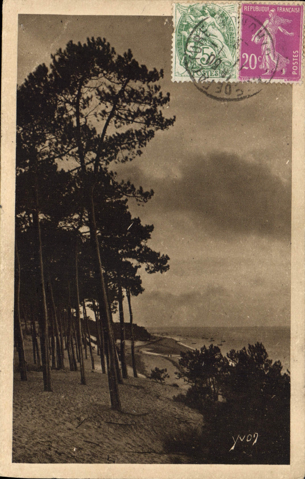 CPA Les Charmes de la Cote d'Argent Mer et foret